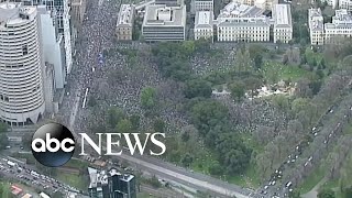 Thousands of young activists to march in Global Climate Strike l ABC News [upl. by Depoliti]