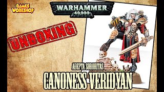 Warhammer 40k Adepta Sororitas  Canoness Veridyan  Unboxing [upl. by Nyret]