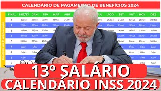 SAIU O CALENDÁRIO DE ANTECIPAÇÃO do 13º SALÁRIO PAGAMENTO 2024 para APOSENTADOS E PENSIONISTAS INSS￼ [upl. by Abijah]