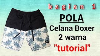 cara membuat pola celana boxer  kolor  bagian 1  penjahitmuda [upl. by Leizahaj506]