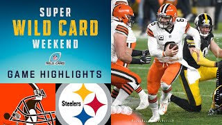 Browns vs Steelers Super Wild Card Weekend Highlights  NFL 2020 Playoffs [upl. by Dnalerb]