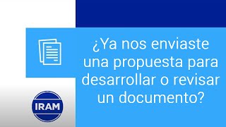 Conocé que sucede con tu propuesta de estudio de norma  IRAM [upl. by Dam]