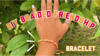 DIY braided friendship bracelet  simple [upl. by Erodavlas211]