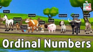 Learning Ordinal Numbers Baby Toddler Learning  Tiny Kingdom Learning for Kids [upl. by Yllus]