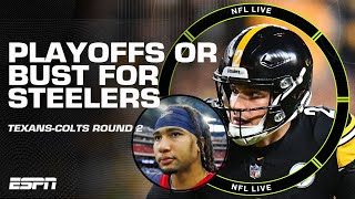 How the Steelers can CLINCH the playoffs  TexansColts rematch preview  NFL Live [upl. by Chessy]