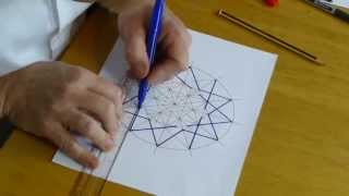 How to draw an Islamic geometric pattern Ayyubid Star [upl. by Salzhauer18]