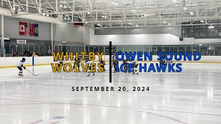 20240920 U15B Whitby Wolves vs Owen Sound Ice Hawks [upl. by Anerat867]