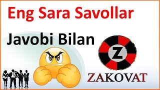 Мантикий Заковат Саволлари Заковат Уйинчиларидек фикрланг Zakovat Savollari savollar toplami [upl. by Herzel]