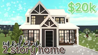 BLOXBURG Realistic 2Story Family Home Speedbuild  Roblox House build [upl. by Noakes313]