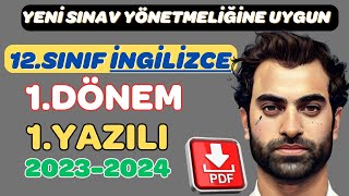 12SINIF İNGİLİZCE 1DÖNEM 1YAZILI  YENİ SINAV SİSTEMİ  20232024 [upl. by Aiciles779]