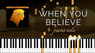 When You Believe from Prince of Egypt by Stephen Schwartz Piano Solo Tutorial  Lyrics [upl. by Jaquiss]