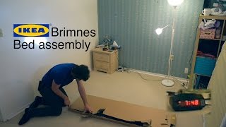 IKEA BRIMNES BED FRAME Assembly TimeLapse [upl. by Thilda]