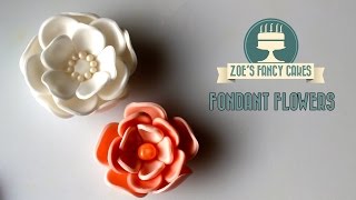 How to make a fondant flower for your cakes How To Cake Decorating Tutorial Simple [upl. by Ymij]