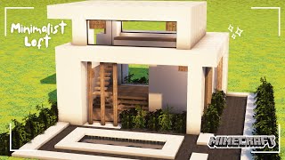 minecraft 1122 build  ✨ modern minimalist loft  miniaturia amp cocricot mod [upl. by Elwaine]