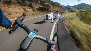 Longboarders vs Cyclist  Whos Faster [upl. by Akeenahs3]