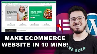 How to make an Ecommerce Website in 10 Minutes Grocery Online Store  WordPress Ecommerce Website [upl. by Basilio484]