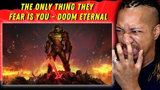 ITS SO BRUTAL  Reaction to The Only Thing They Fear Is You  DOOM Eternal OST [upl. by Bromley703]