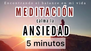 Meditación guiada para calmar la ANSIEDAD  5 minutos Minfulness [upl. by Ahsyas460]