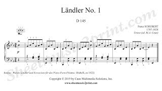 Schubert  Ländler No 1 D 145 [upl. by Tecu350]