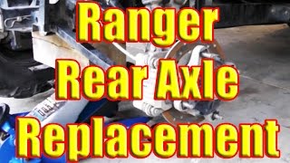 Polaris Ranger Rear Axle Change and How to Remove if STUCK SEIZED in rear end [upl. by Adolf]