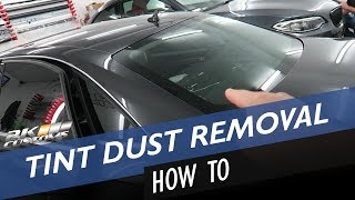 How to remove window tint dust and tinting rear window on a saloon car [upl. by Bobina]