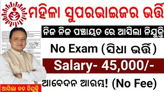 ଗ୍ରାମ ଅଙ୍ଗନୱାଡ଼ି କେନ୍ଦ୍ର ନିଯୁକ୍ତି10th Pass Apply Online Anganwadi HelperWorkerSupervisor Job 2024 [upl. by Eisoj]