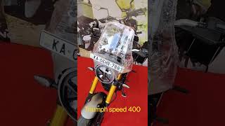 Triumph speed 400 accessories wind shield panniers and more from carbon racing [upl. by Hathaway]