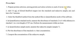 Spectrophotometric estimation of total proteins [upl. by Aggappora]