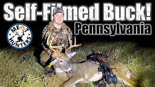 FIRST BUCK ON FILM  Pennsylvania SelfFilmed Archery Hunt [upl. by Ahsinna]