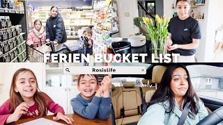 Ferien Bucket Kids Liste  MIT 3 KINDERN ALLEINE  VLOG ROSISLIFE [upl. by Modestine98]