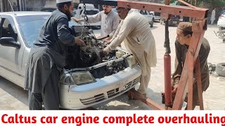 caltus car engine complete overhauling in auto Master Peshawar [upl. by Elokcin]