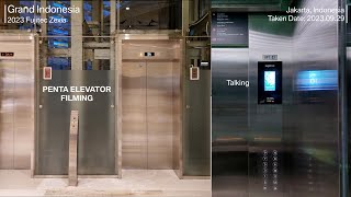 New Fujitec Zexia Scenic Traction Elevator at Grand Indonesia Jakarta East Mall [upl. by Ardnasirk]