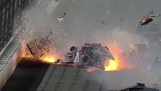 DIFFERENT VIEW OF MYATT SNIDER FLIP CRASH  2022 NASCAR XFINITY SERIES AT DAYTONA [upl. by Dnomasor]