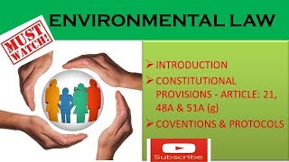 Environmental Law II Constitutional provisions II Conventions amp Protocols [upl. by Savick]