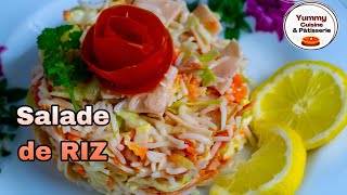 Recette facile de SALADE de RIZ au JAMBON de volaille [upl. by Olivette]