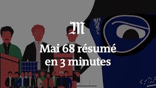 Les événements de Mai 68 résumés en 3 minutes [upl. by Enitsenrae]