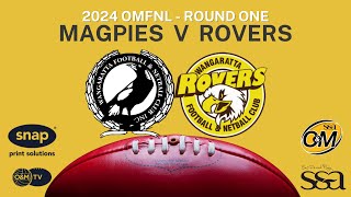 2024 R1  Magpies v Rovers [upl. by Neliac]