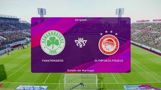 Panatinakos vs Olympiakos  PES 20 SuperLeague Greece Live Gameplay [upl. by Arreis831]