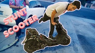 MAKING A 50cc SCOOTER into a STUNT SCOOTER  Faster wheelies [upl. by Zanas]