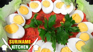 Surinaamse Huzarensalade Recept  Surinamese Beet Potato Salad Recipe  Suriname Kitchen [upl. by Enelec765]