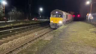 DRS 66421 ‘ Gresty bridge TMD’ on the Tesco container 281221 Stourbridge junction [upl. by Twum244]