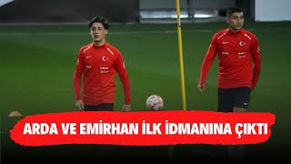 A Milli Takımda Arda Güler ve Emirhan İlkhan ilk idmanlarına çıktı [upl. by Ahsinert]