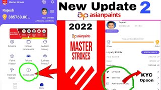 Asian Paints Master Stroke App New Update 2022  Master Stroke KYC  Master Stroke Complaints Use [upl. by Assirim]