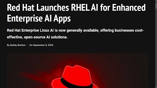 Red Hat Launches RHEL AI for Enhanced Enterprise AI Apps [upl. by Sunshine823]