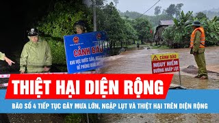 Bão số 4 tiếp tục gây mưa lớn ngập lụt và thiệt hại trên diện rộng [upl. by Rowan]