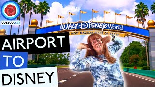 HOW TO GET TO WALT DISNEY WORLD FROM THE AIRPORT 2022 [upl. by Namreh]