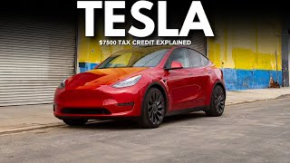 Explained 7500 Tesla Tax Credit  Loophole [upl. by Prendergast542]