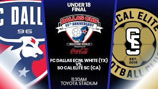 Under 18 Final  2024 Dallas Cup presented by CocaCola [upl. by Rist993]