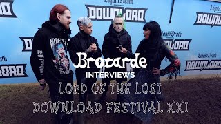 Backstage at Download Festival XXI 2024  Brocarde Interviews Lord Of The Lost [upl. by Dnalyar]