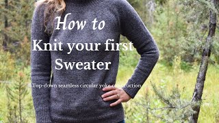 How to Knit Your First Sweater [upl. by Magavern]